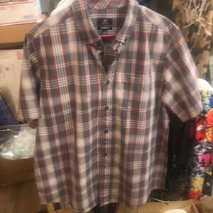 George short sleeve button down shirt mens large